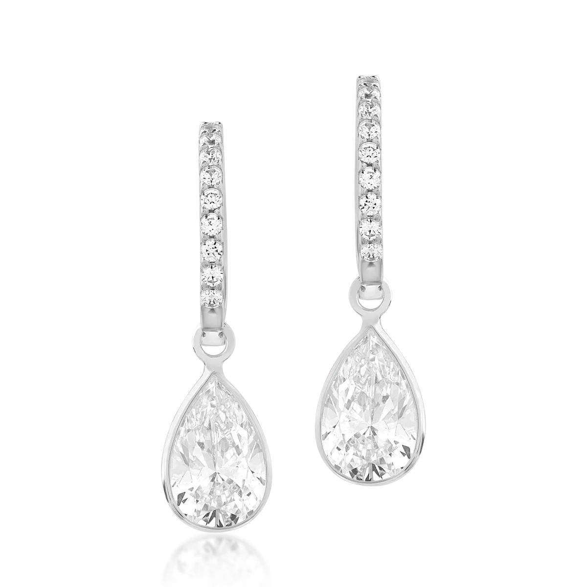 14K white gold earrings