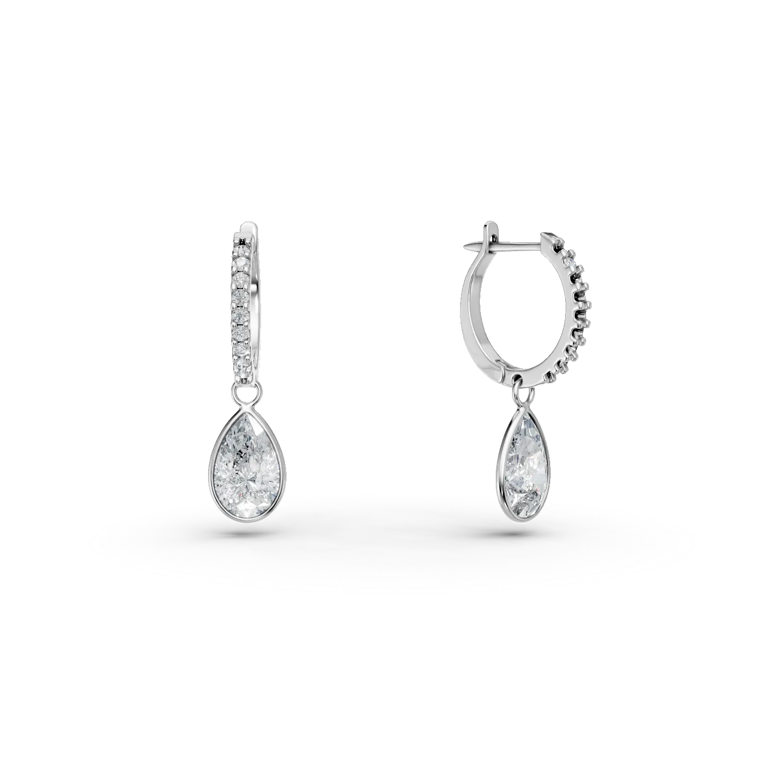 14K white gold earrings