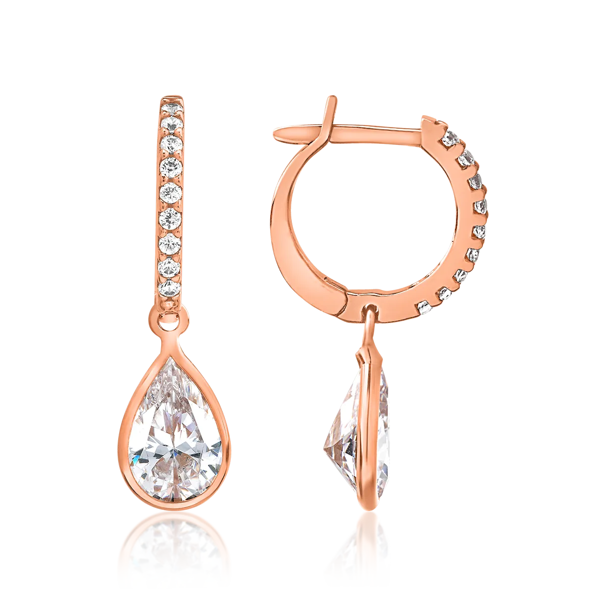 14K rose gold earrings