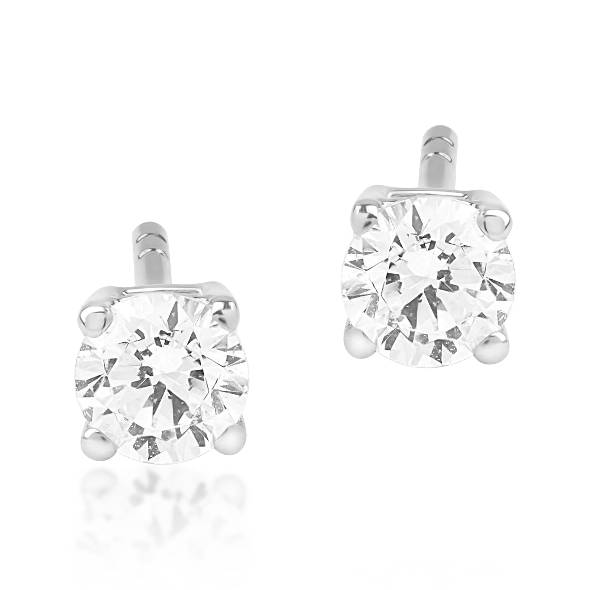 14K white gold earrings