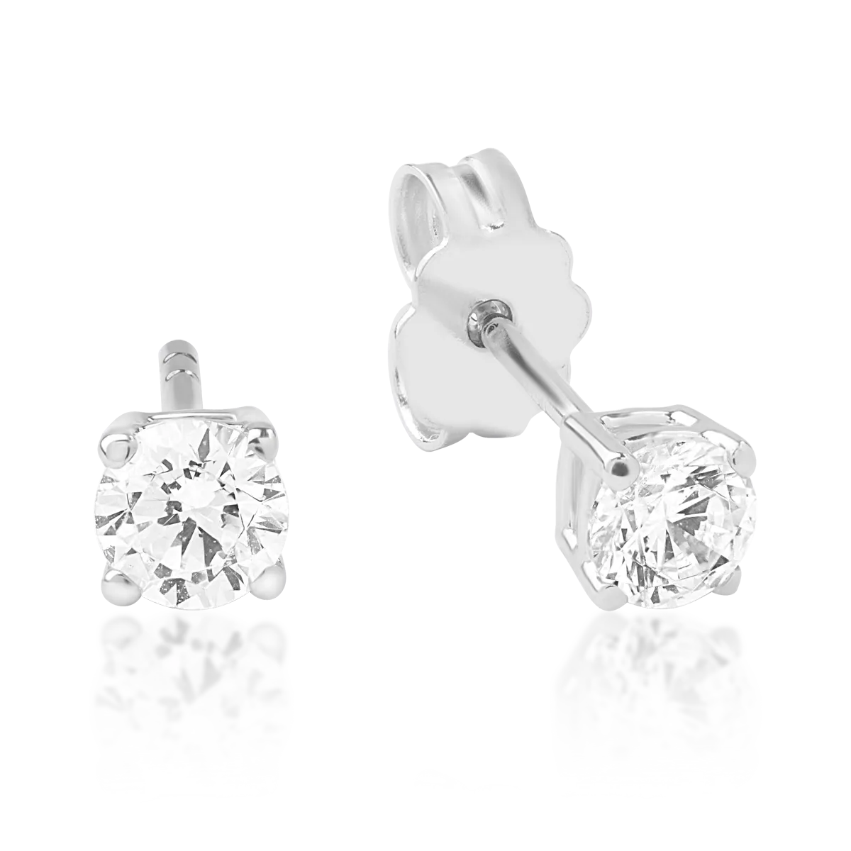 14K white gold earrings