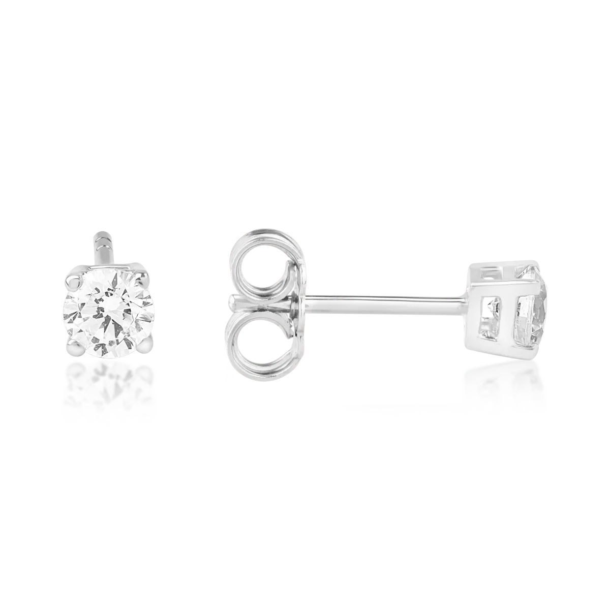 14K white gold earrings