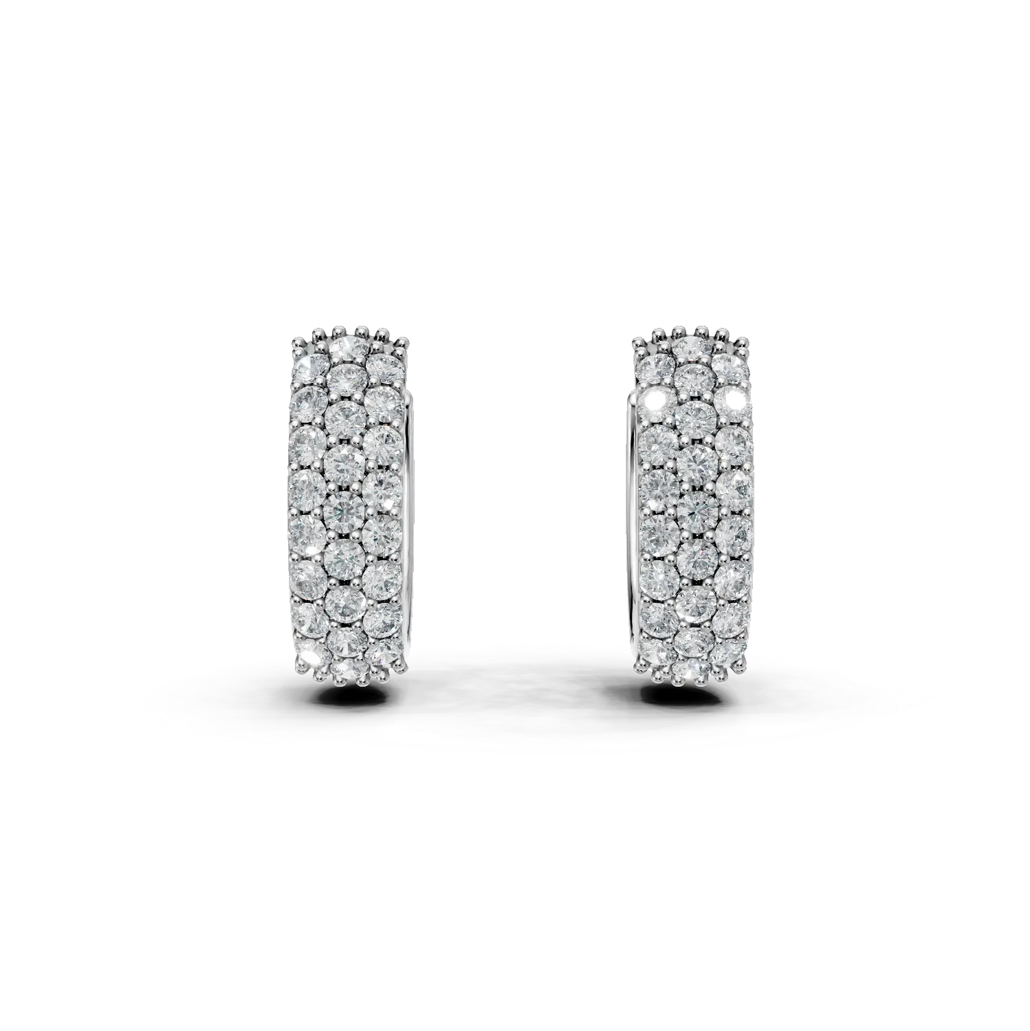 14K white gold earrings