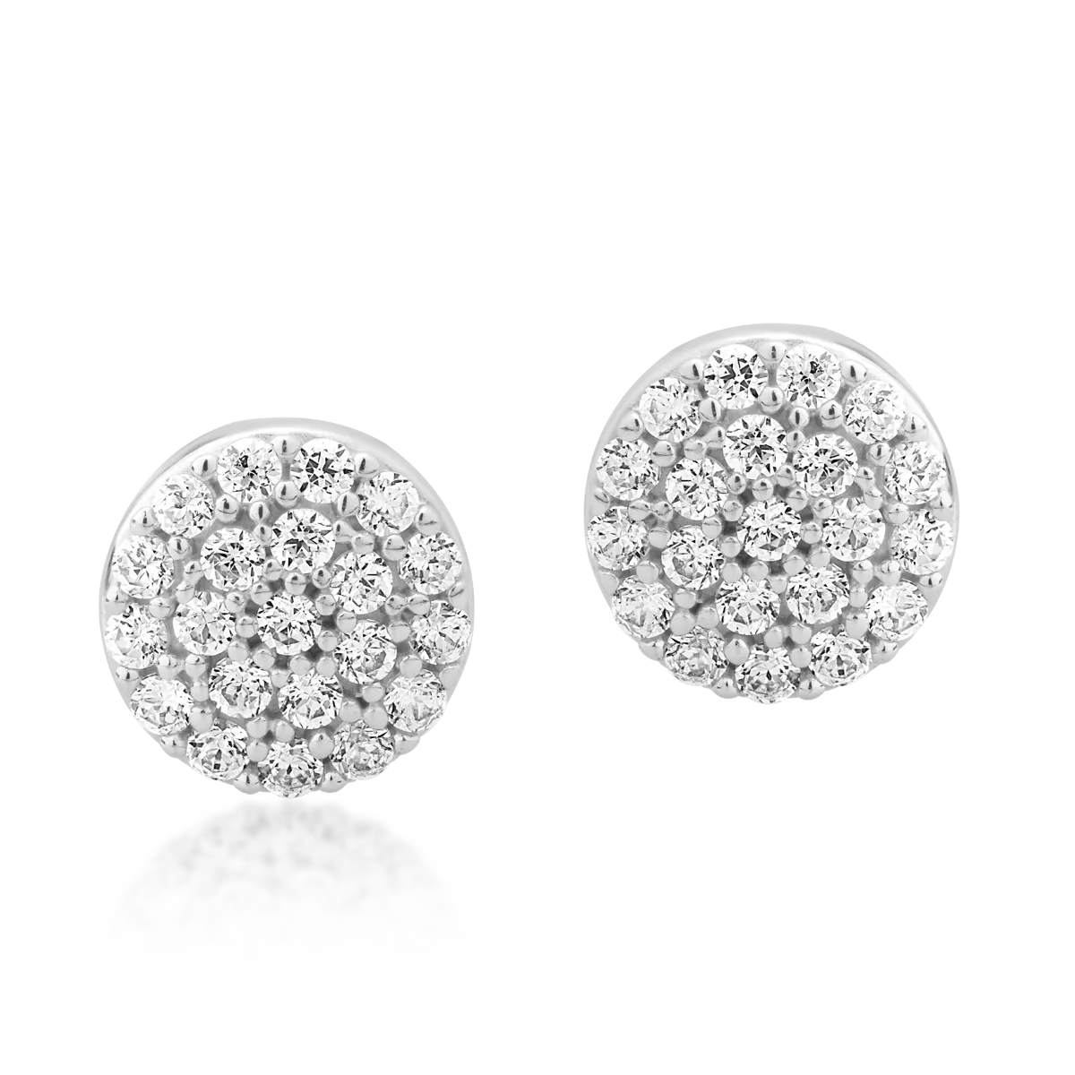 Kolczyki z 14K białego złota