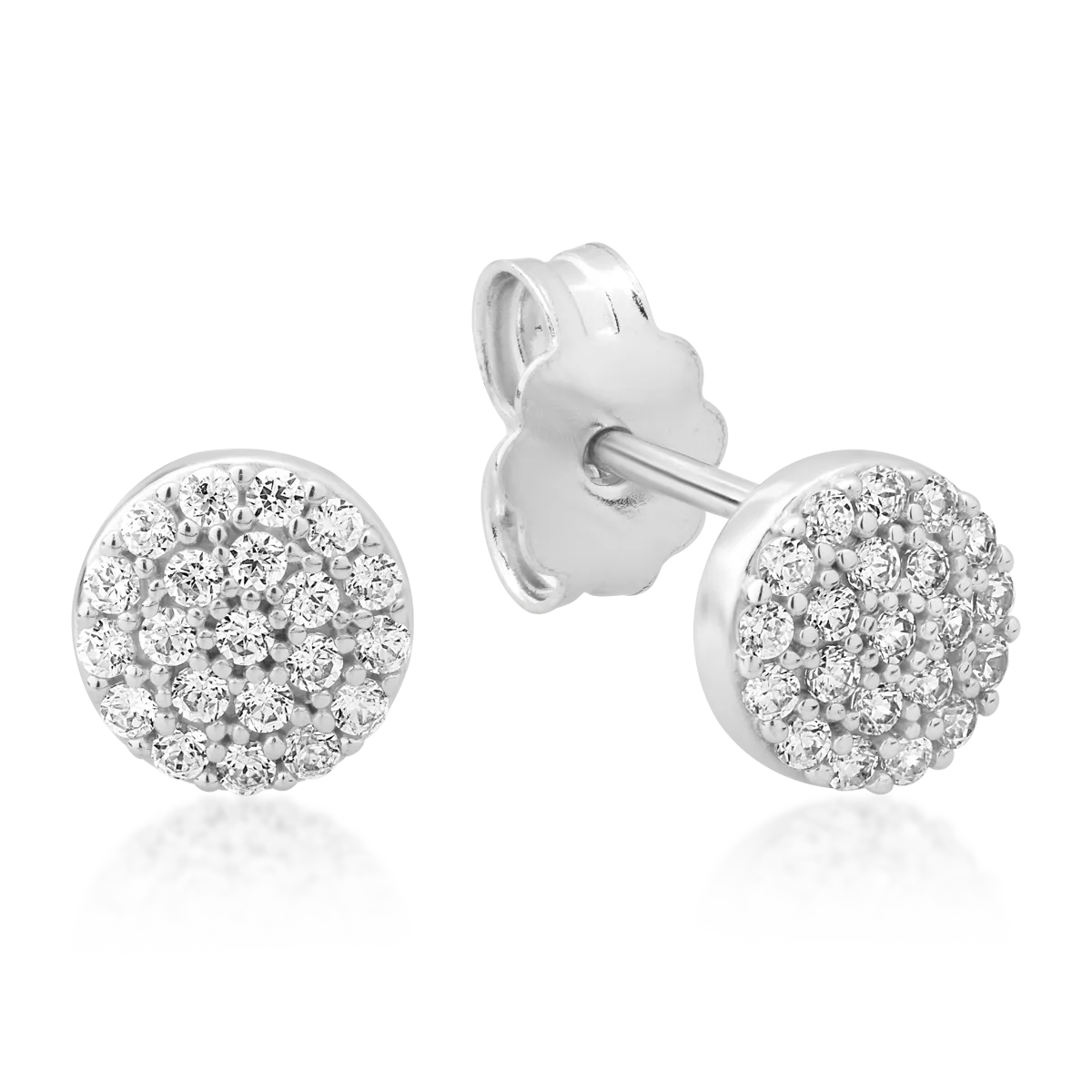 Kolczyki z 14K białego złota