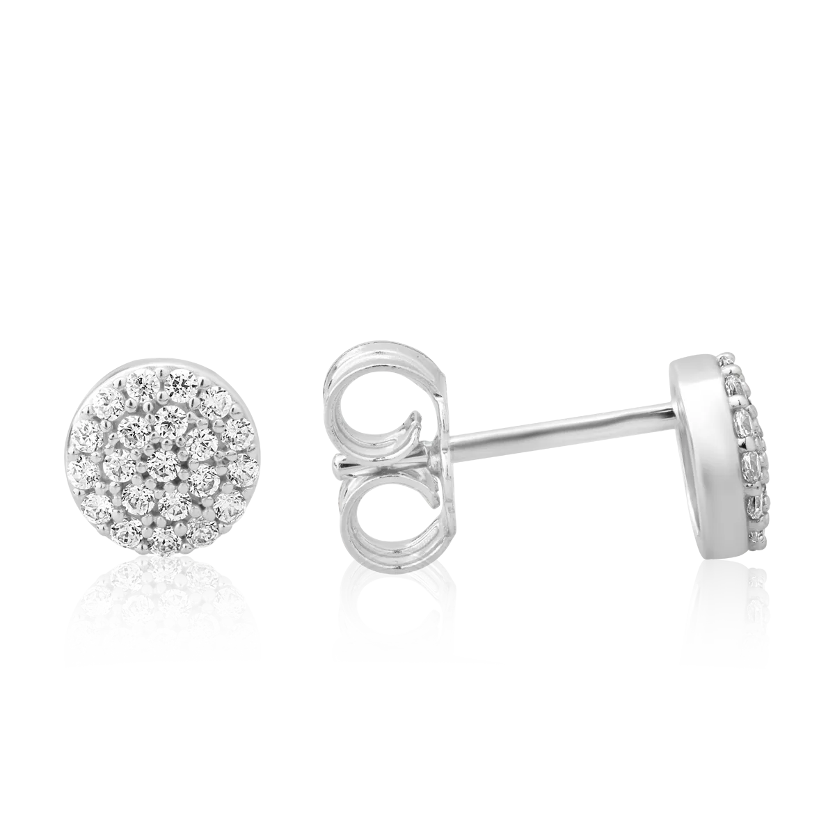 Kolczyki z 14K białego złota