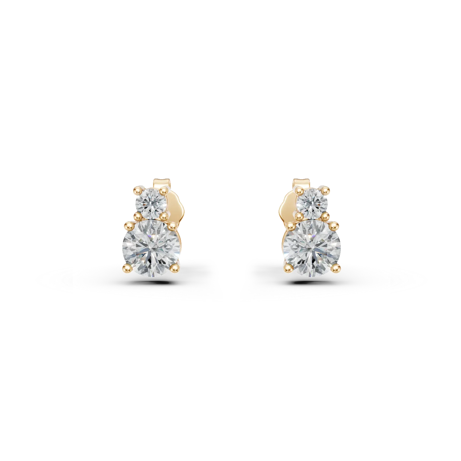 Yellow gold earrings