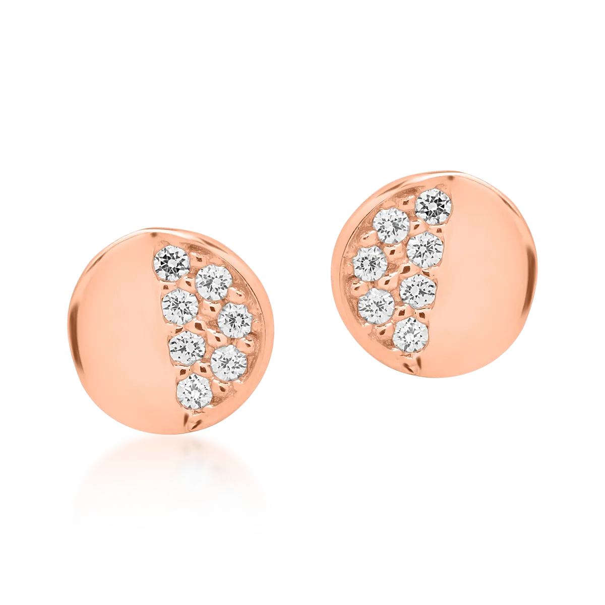 Обеци от розово злато 14К