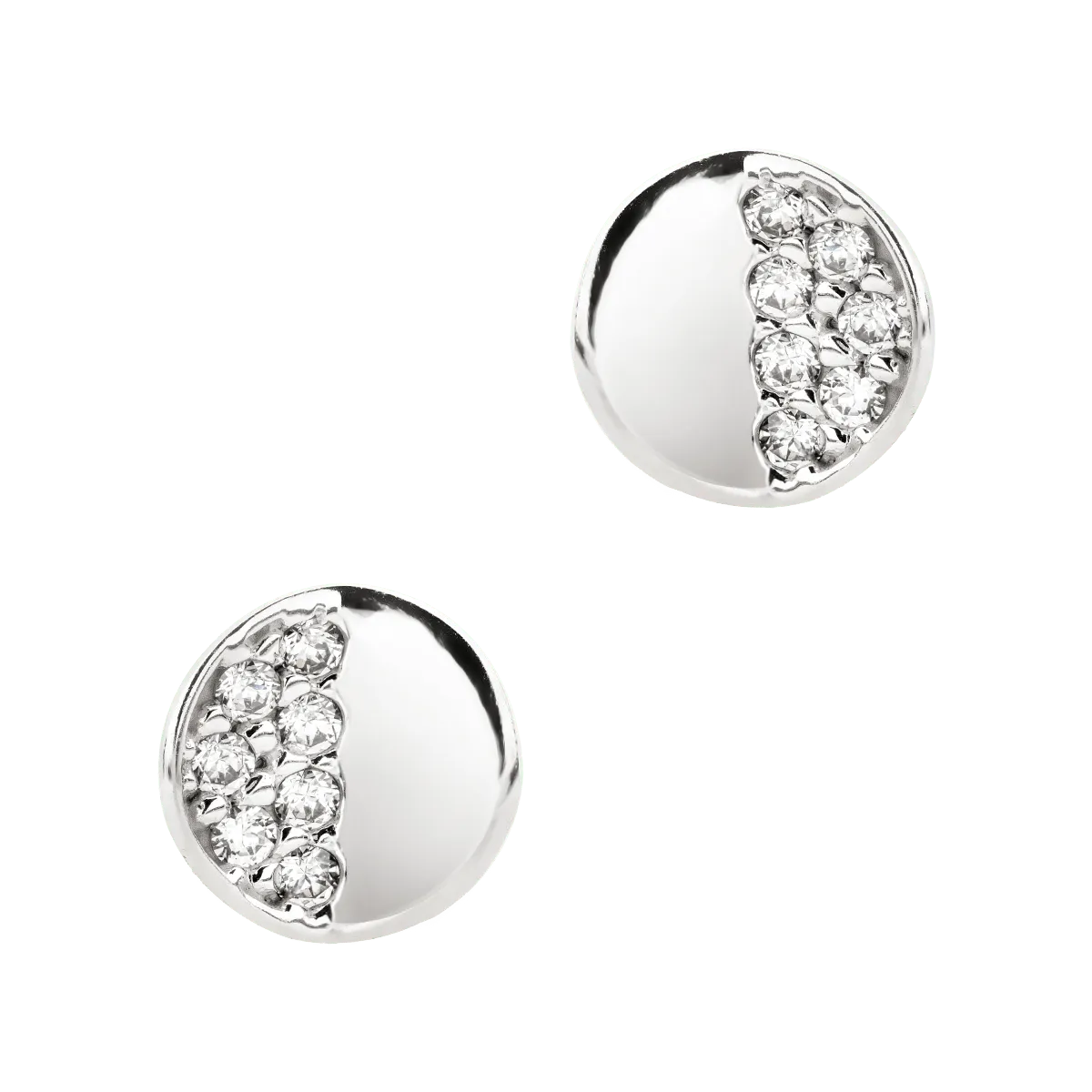 14K white gold earrings