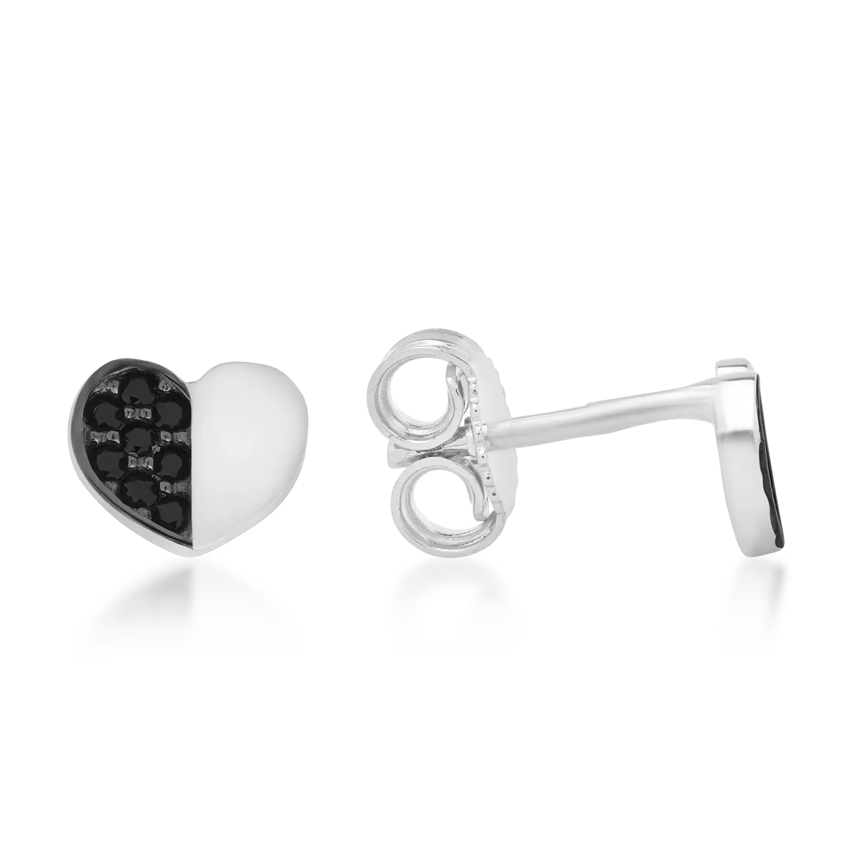 14K white gold earrings