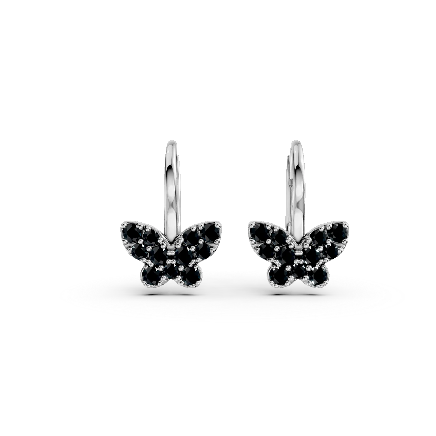 Cercei cu fluturasi din aur alb