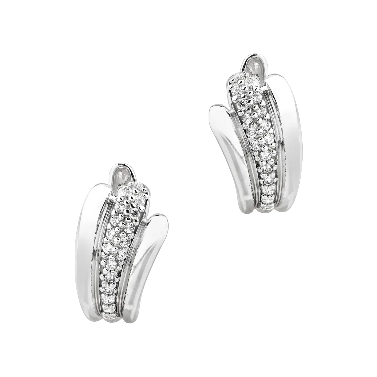 14K white gold earrings