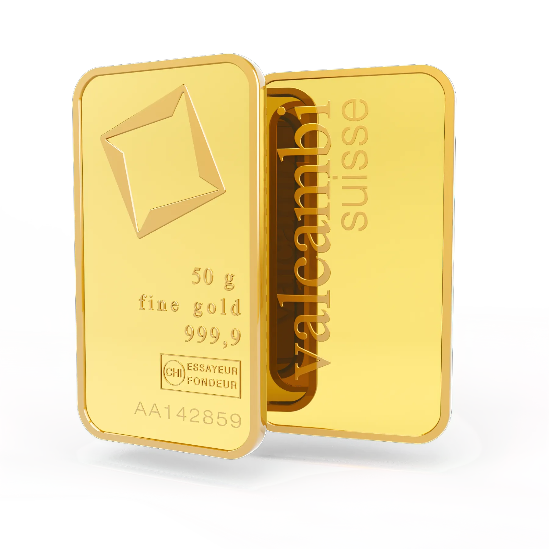 Lingou aur 50g, Elvetia, Fine Gold, 999,9-122540