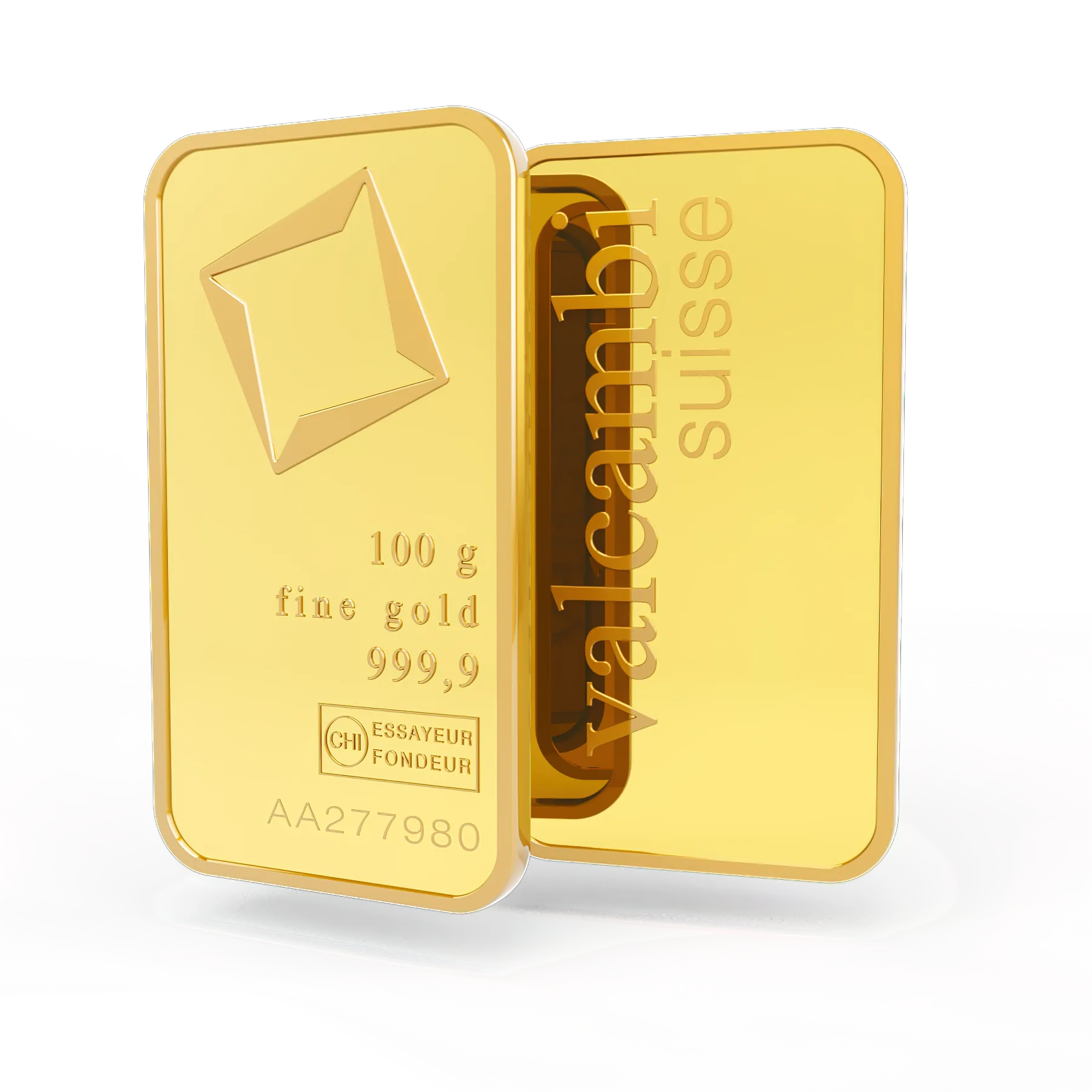 Lingou aur 100g, Elvetia, Fine Gold, 999,9