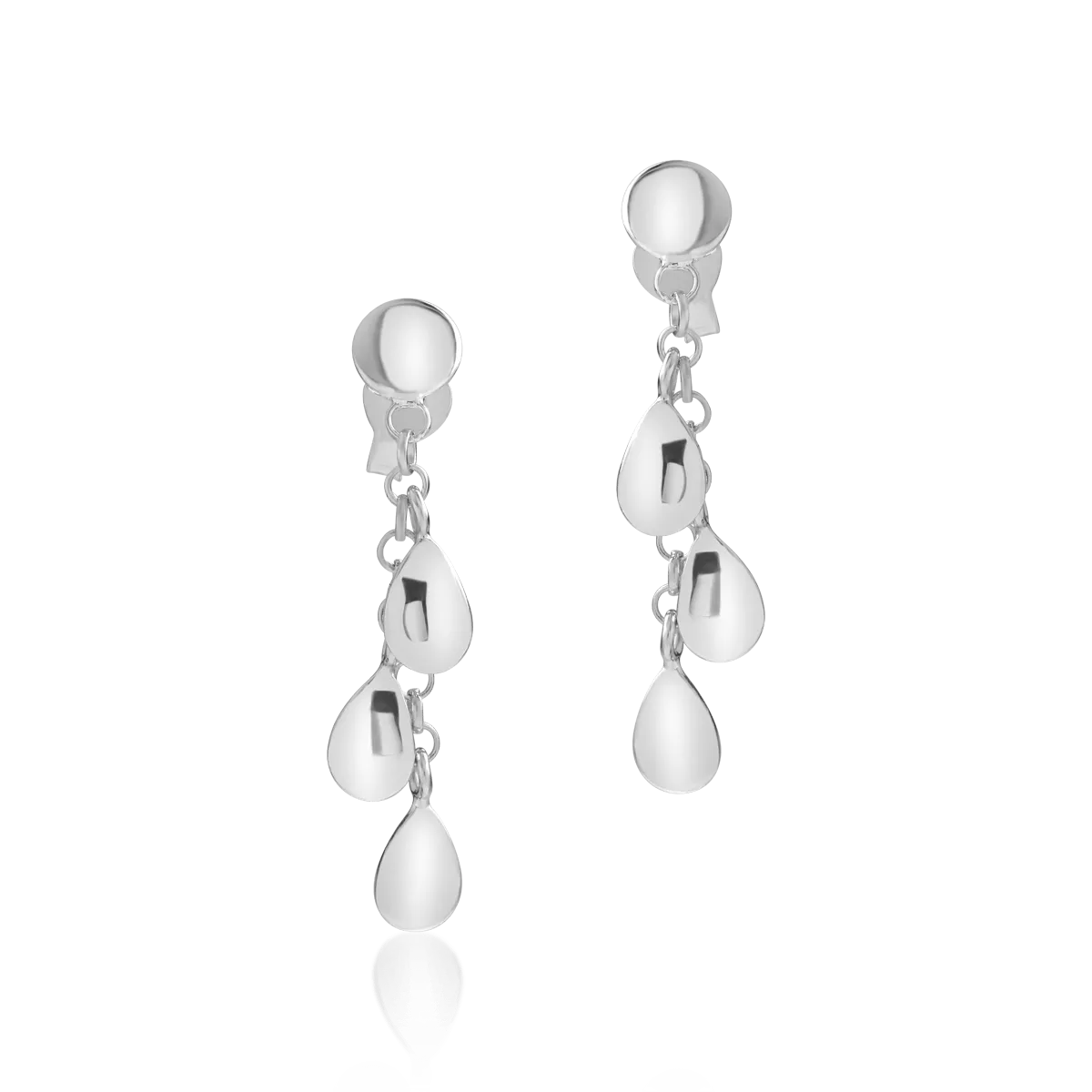 14K white gold earrings