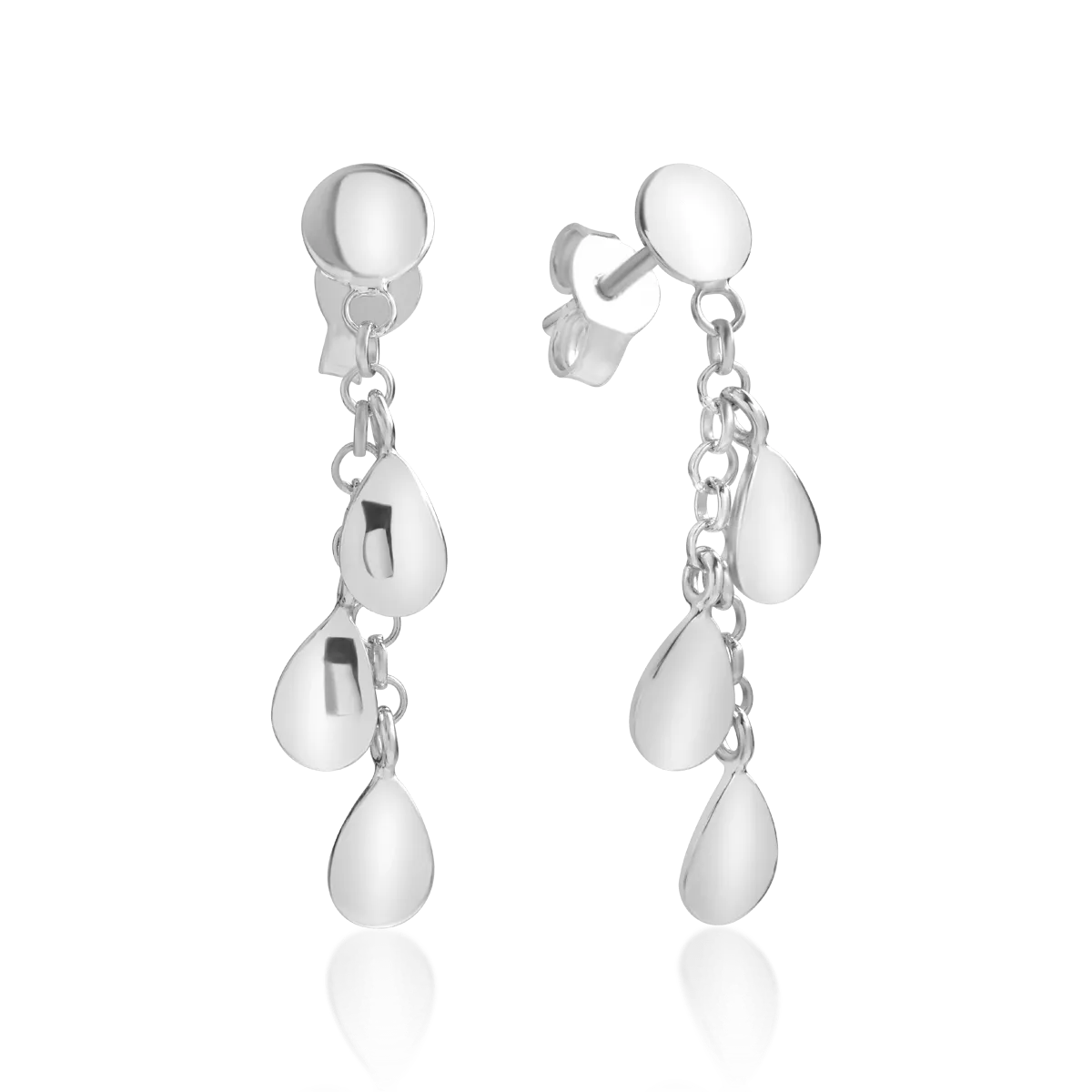 14K white gold earrings