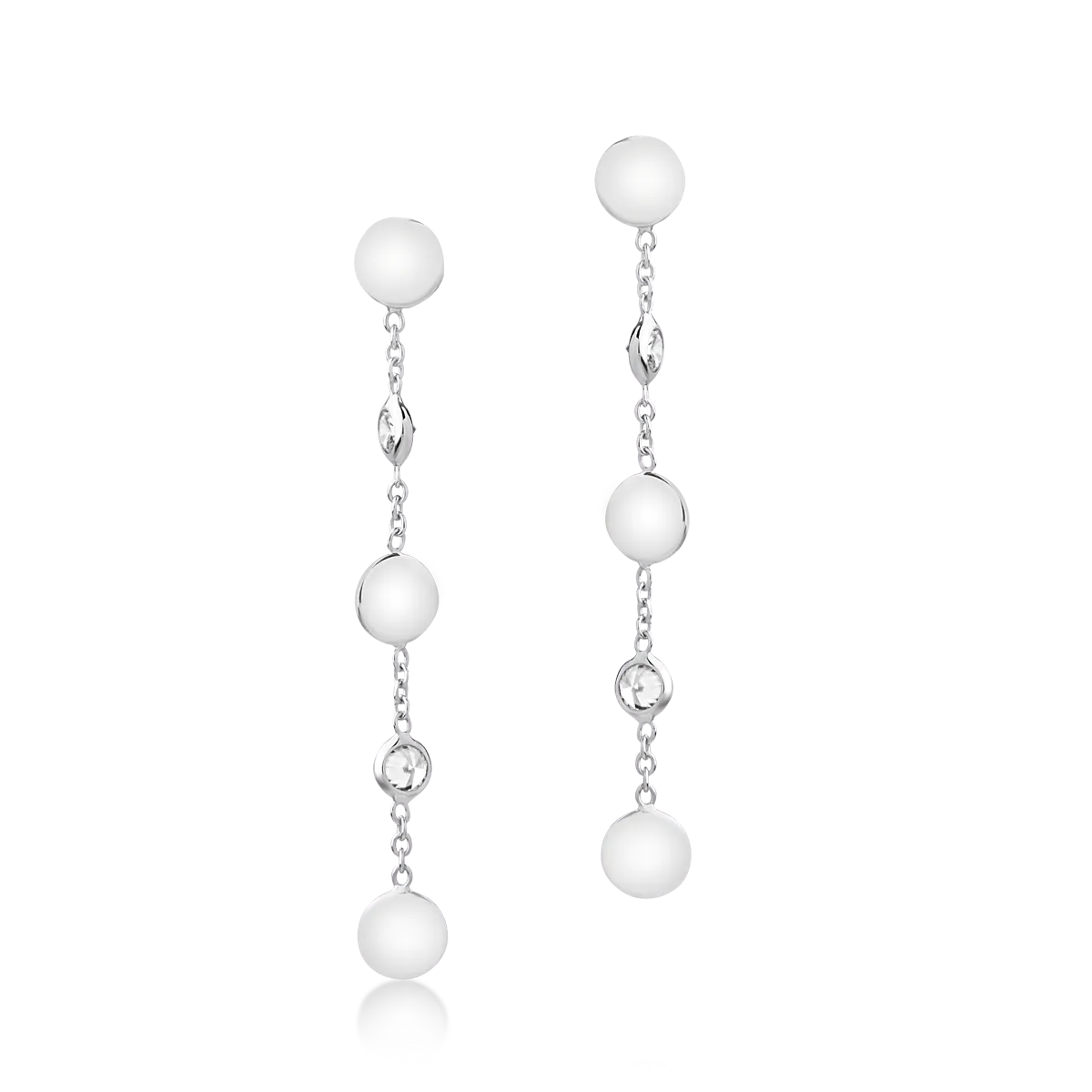 14K white gold earrings