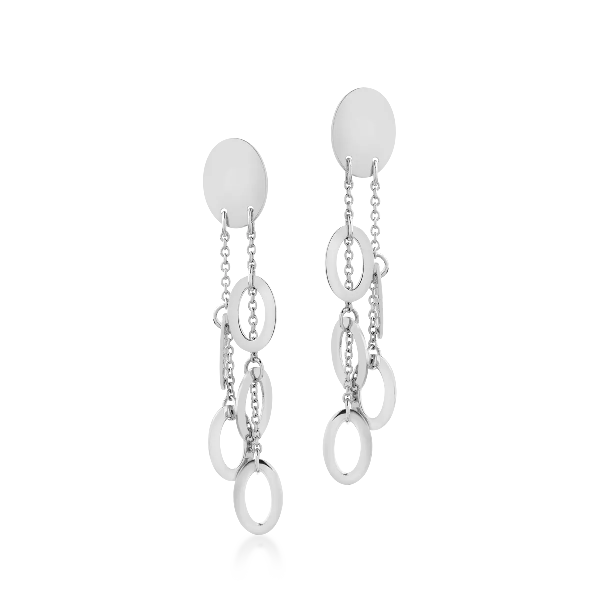 14K white gold earrings