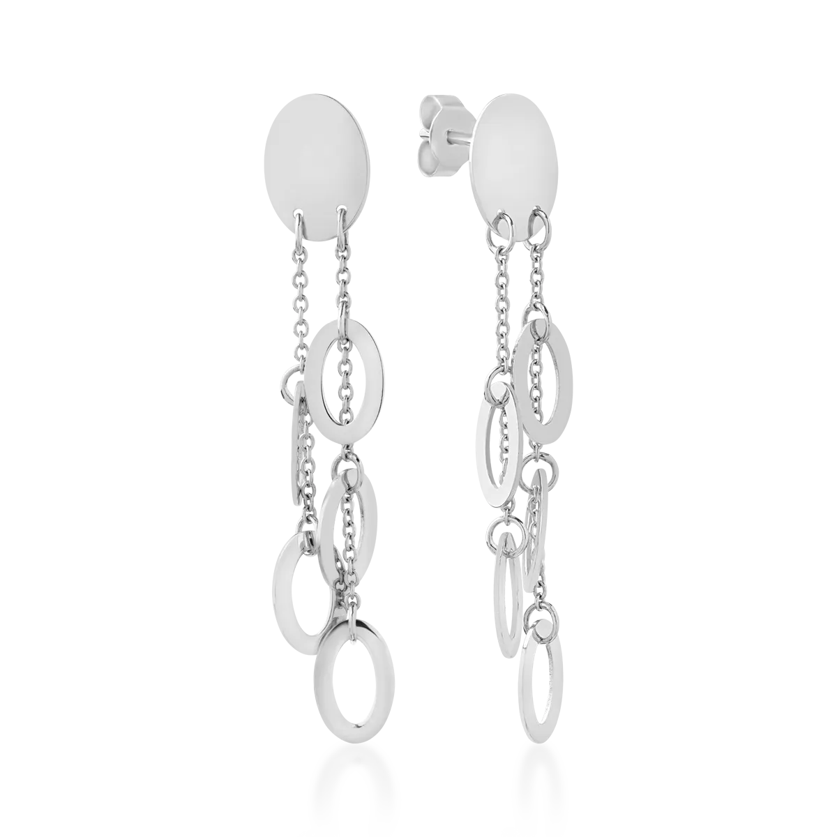 14K white gold earrings