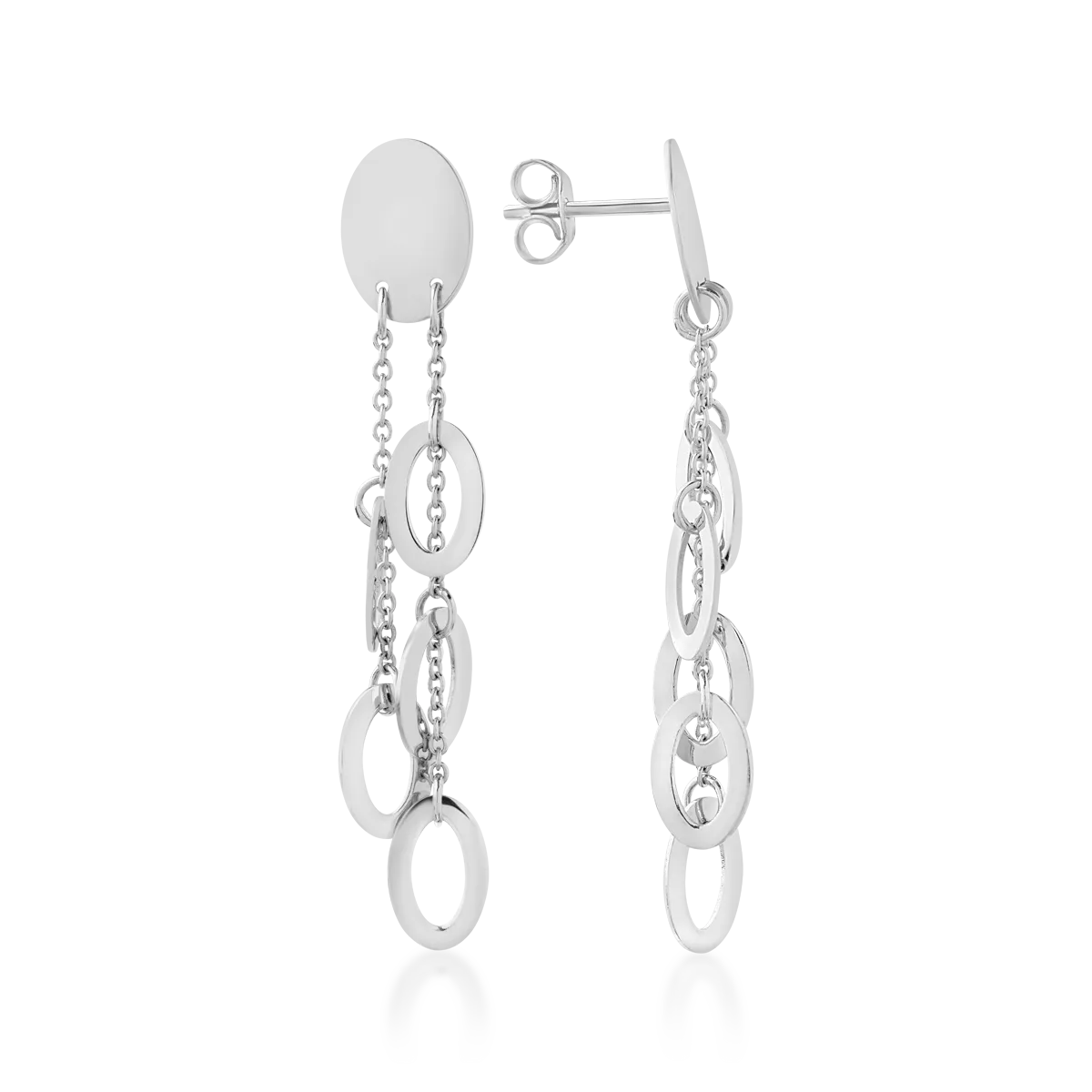 14K white gold earrings