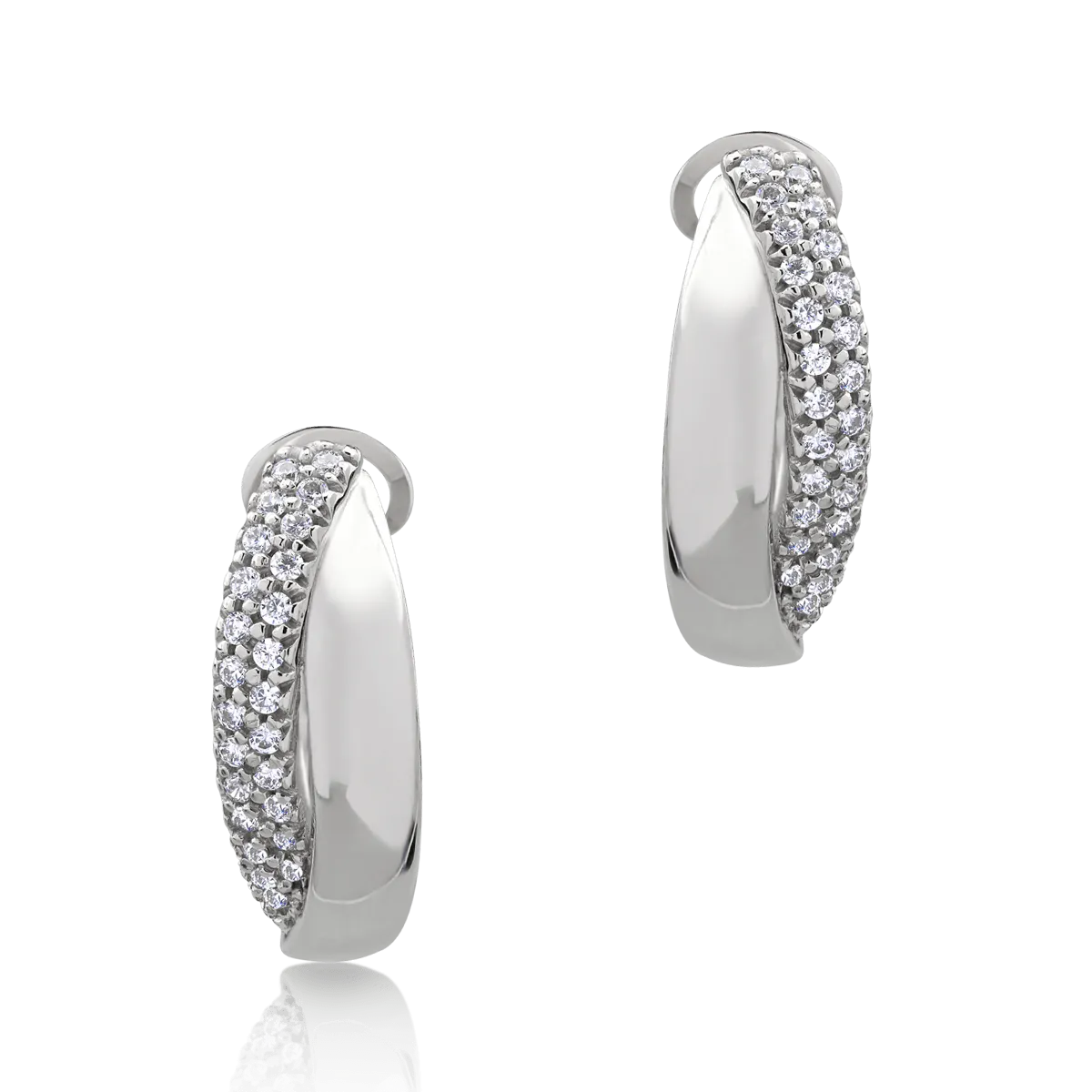 14K white gold earrings