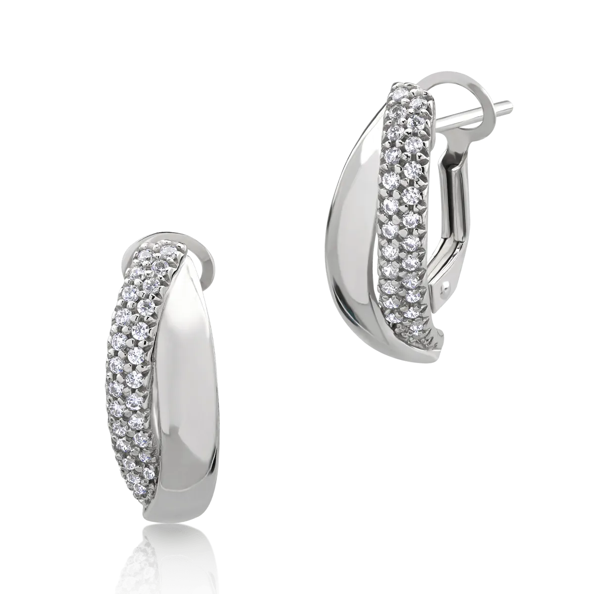 14K white gold earrings