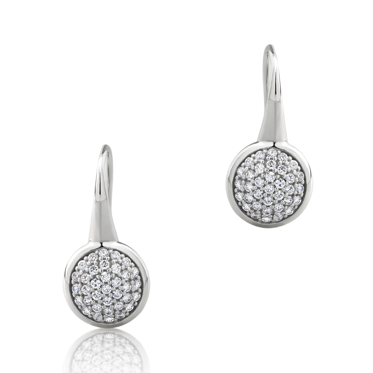 14K white gold earrings-1450