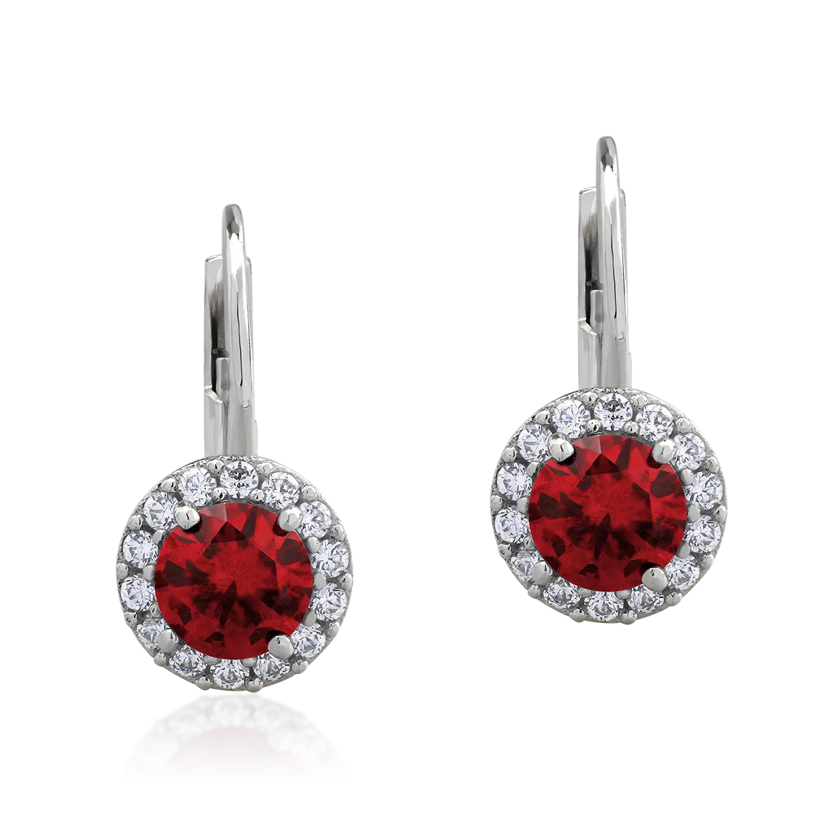 14K white gold earrings