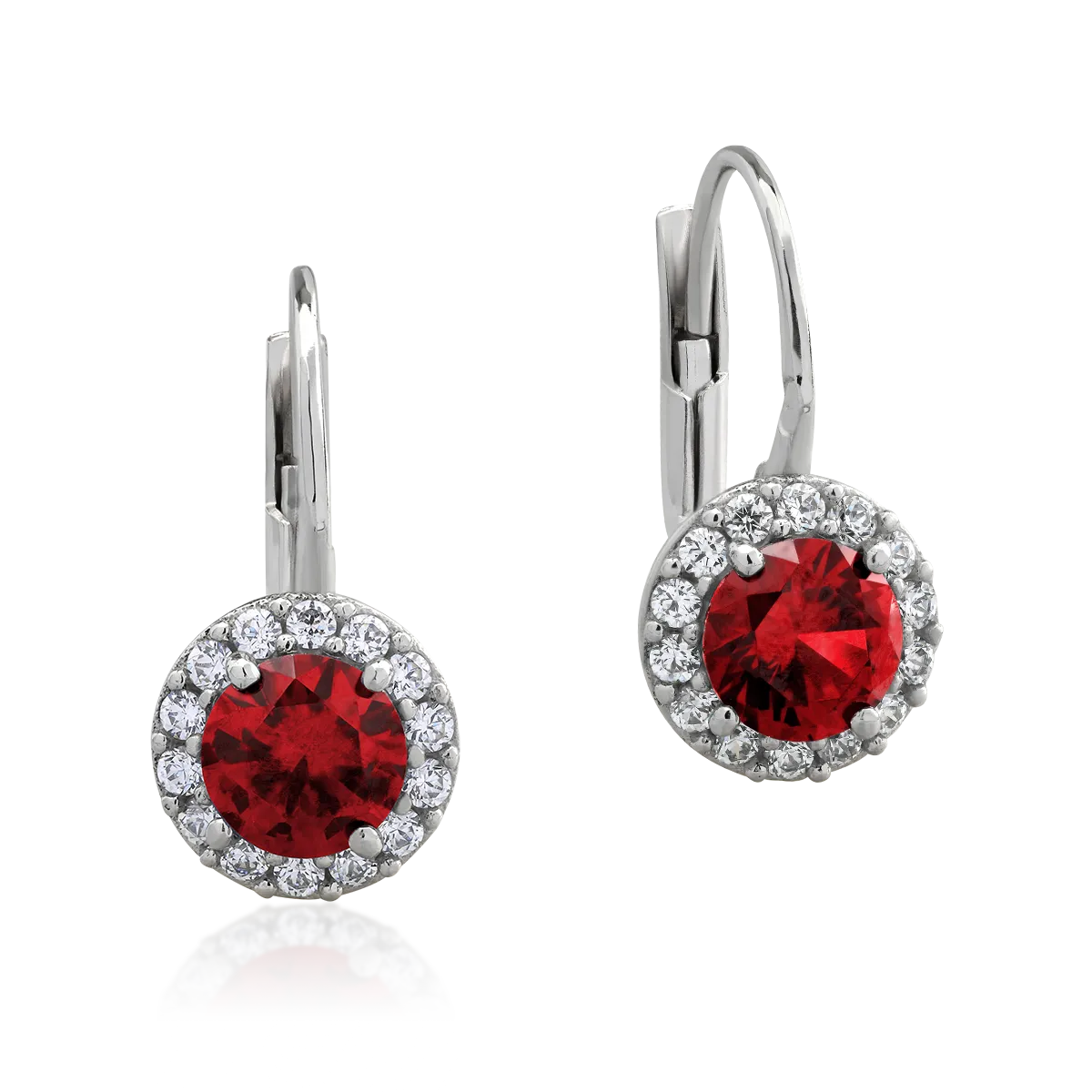 14K white gold earrings