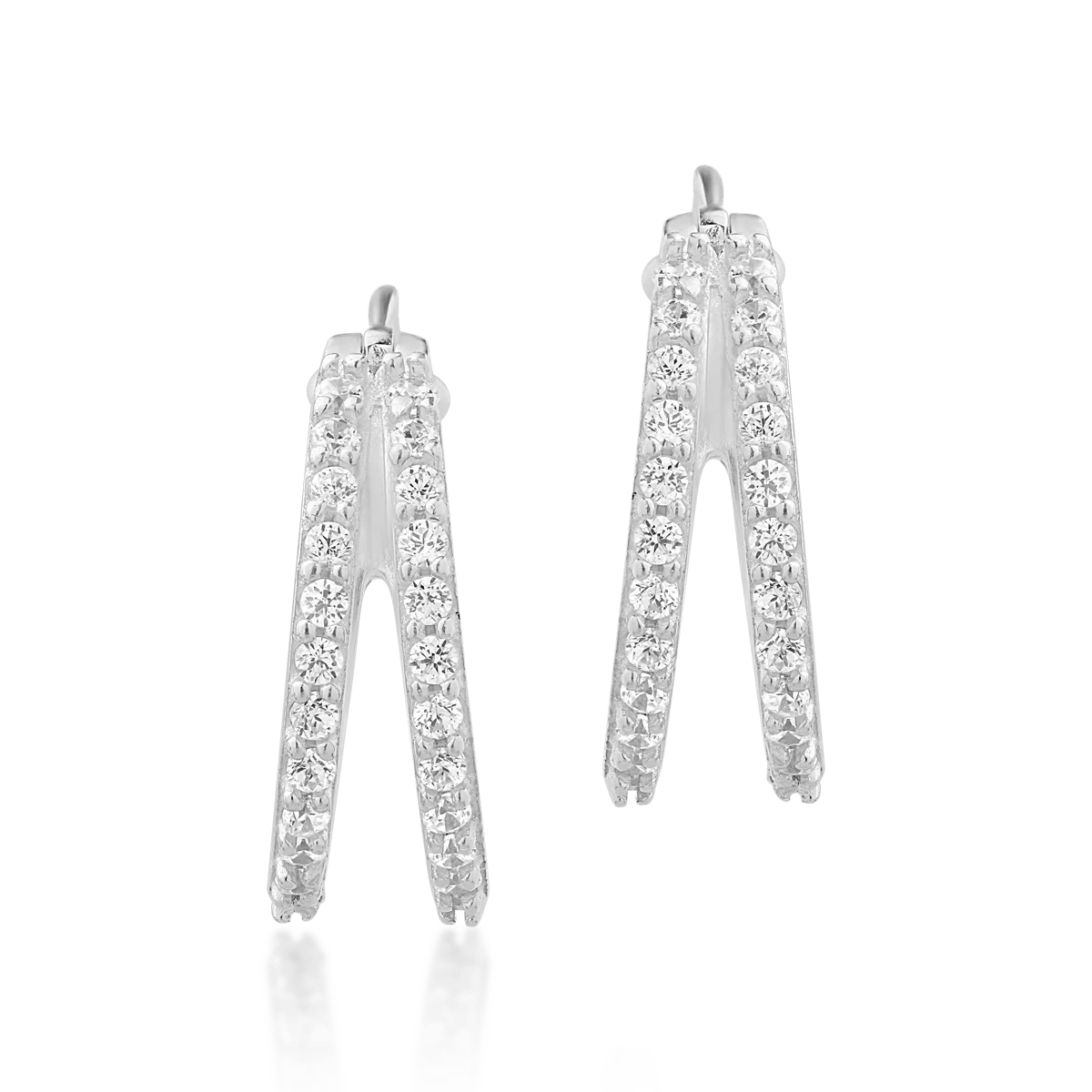Cercei din aur alb de 14K-1453