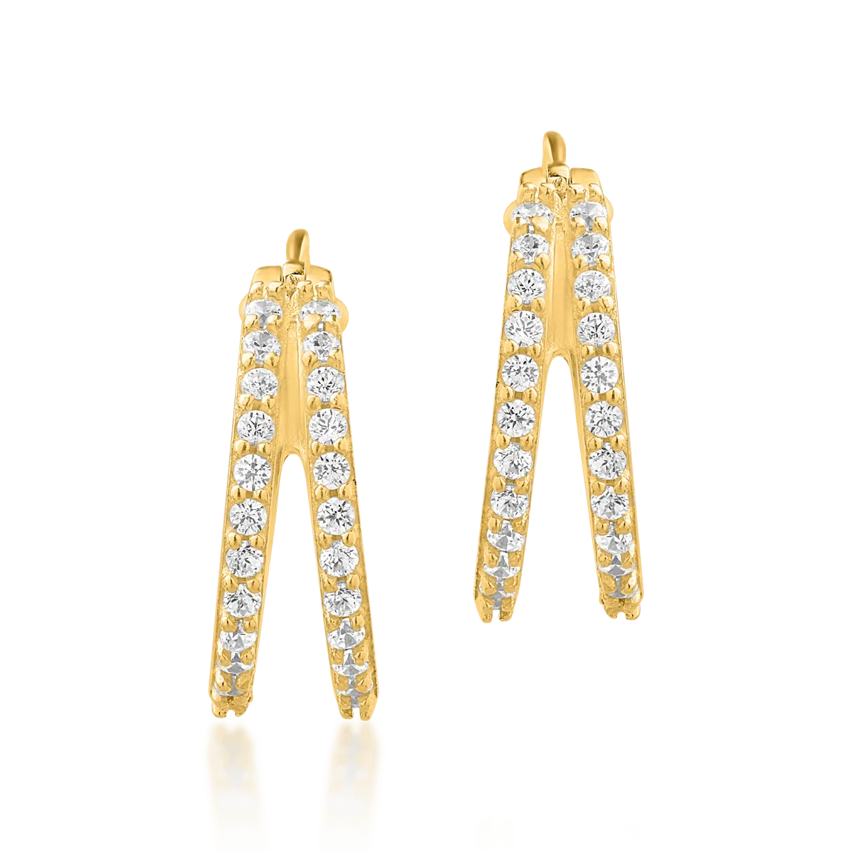 Cercei din aur galben de 14K