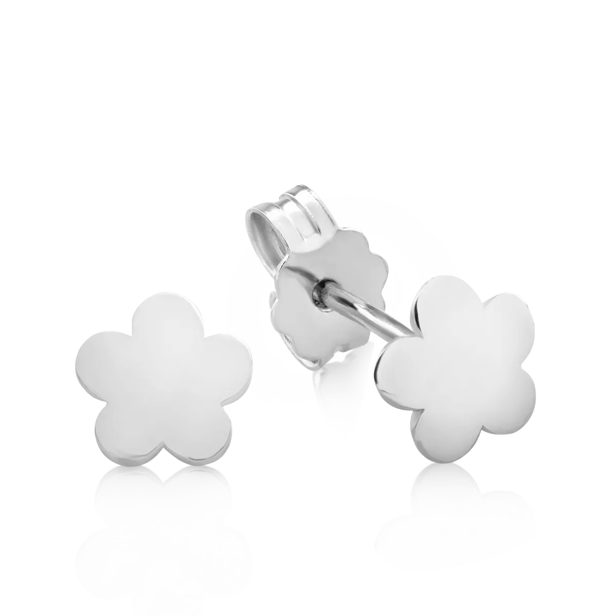 Обеци от бяло злато 14К