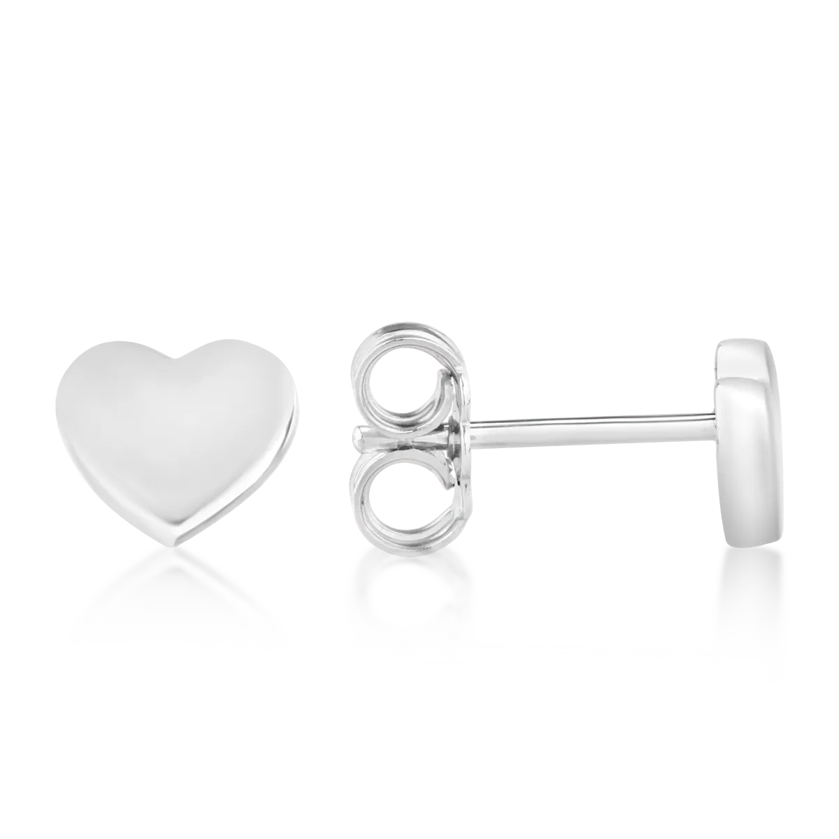 Fülbevaló szívecskékkel 14K-os fehér aranyból