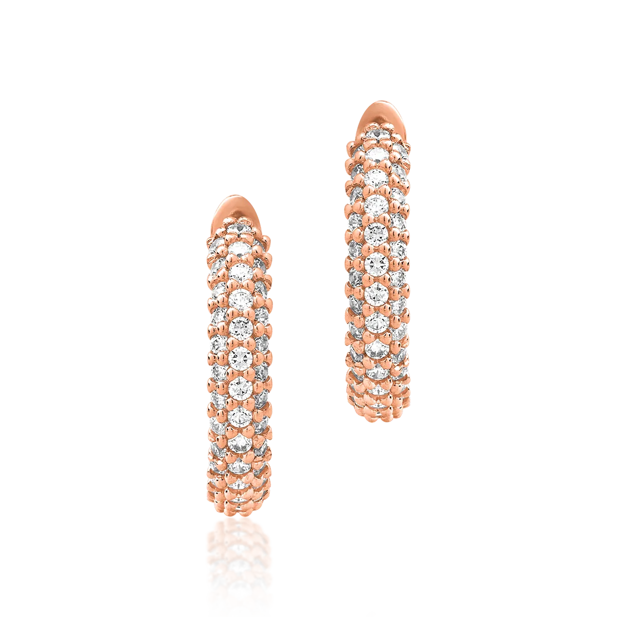 Kolczyki 14K z różowego złota-50612