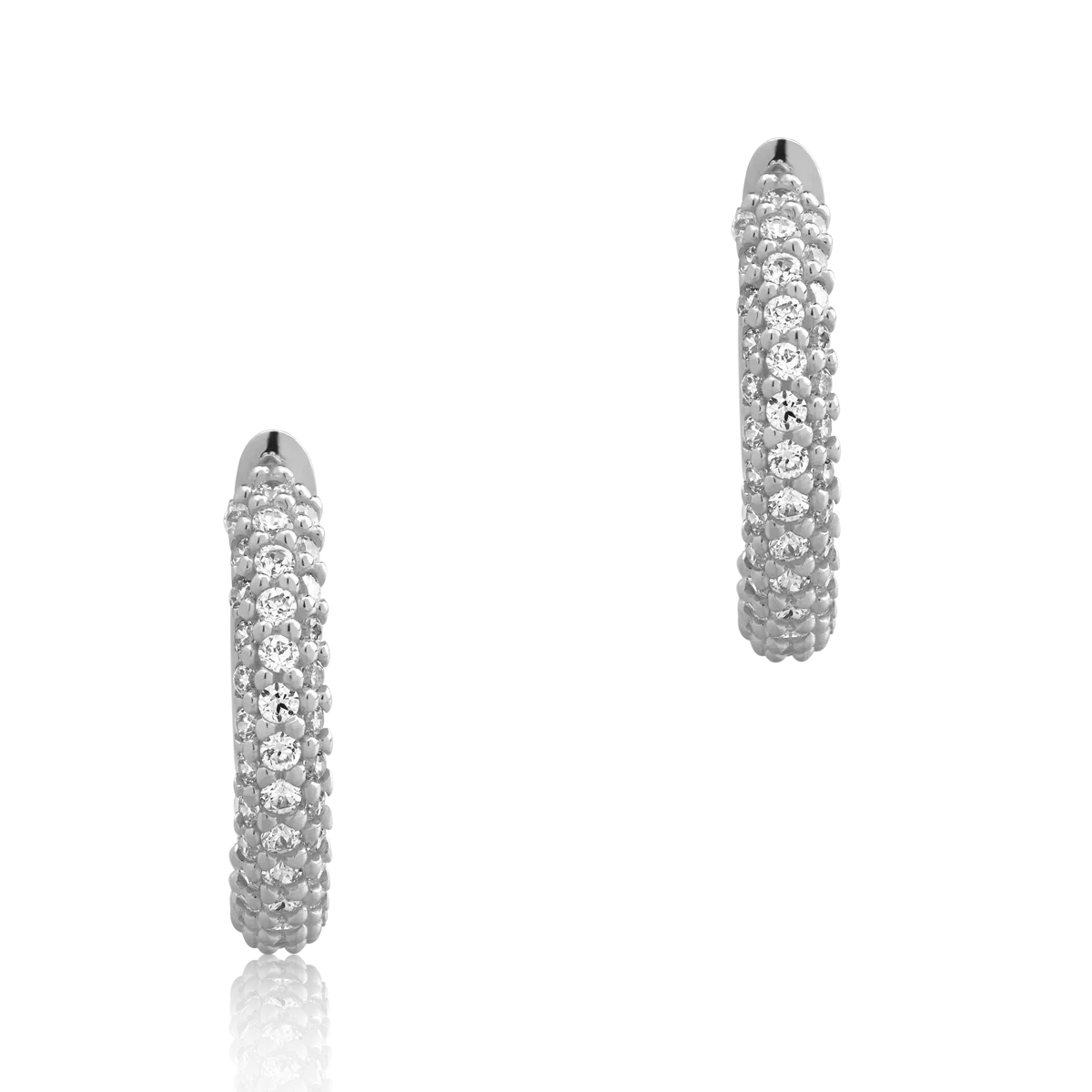 14K white gold earrings