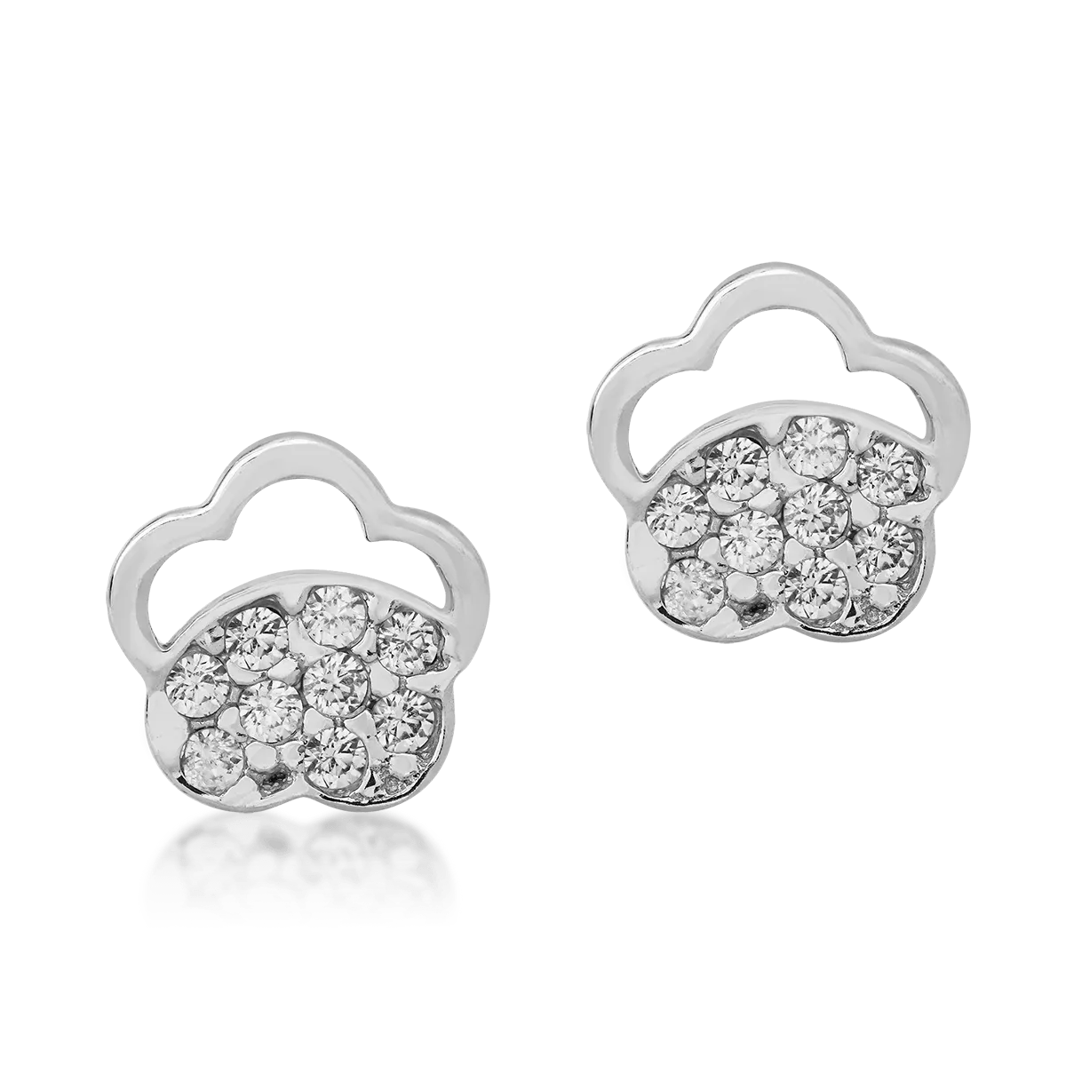 14K white gold earrings