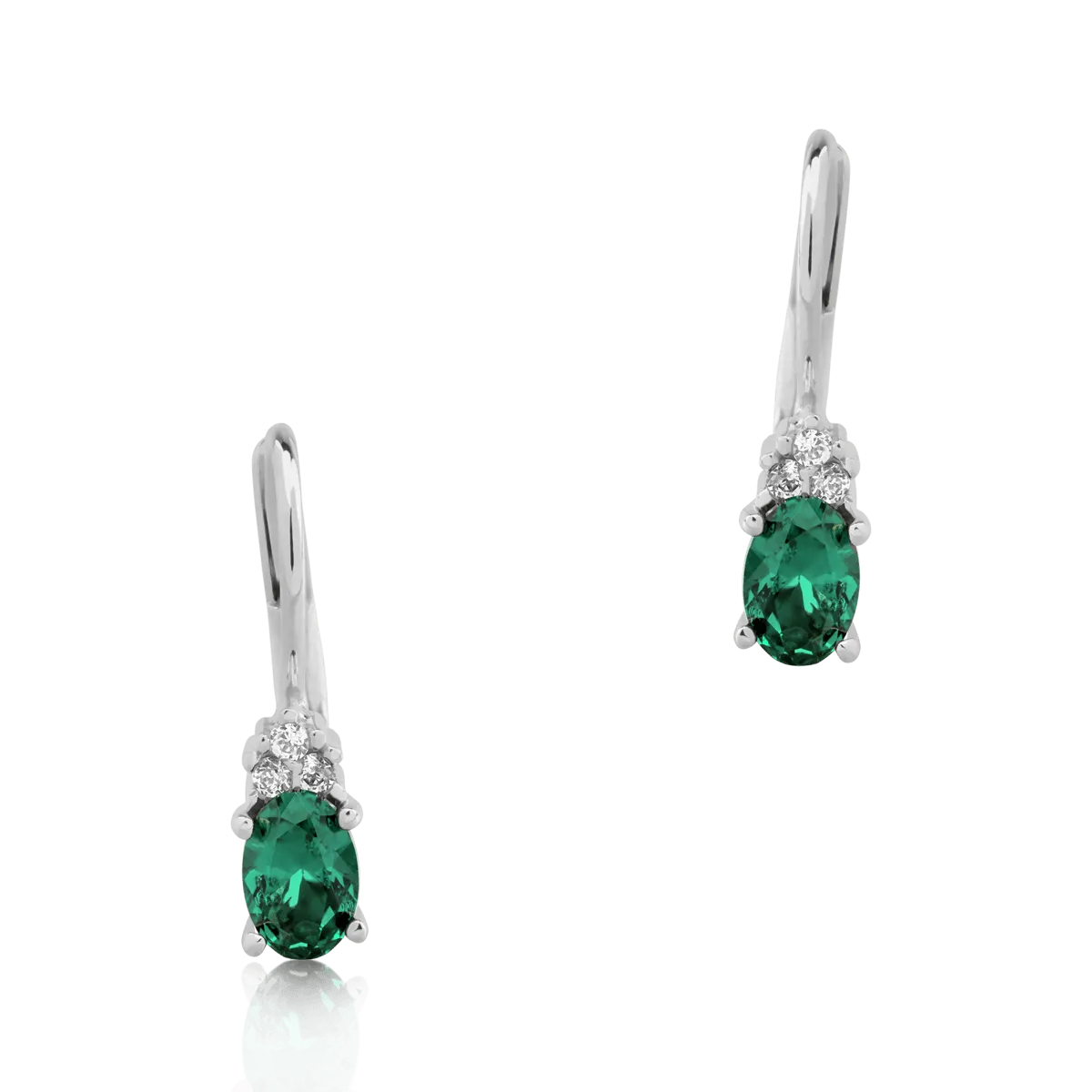 Cercei din aur alb de 14K-1499
