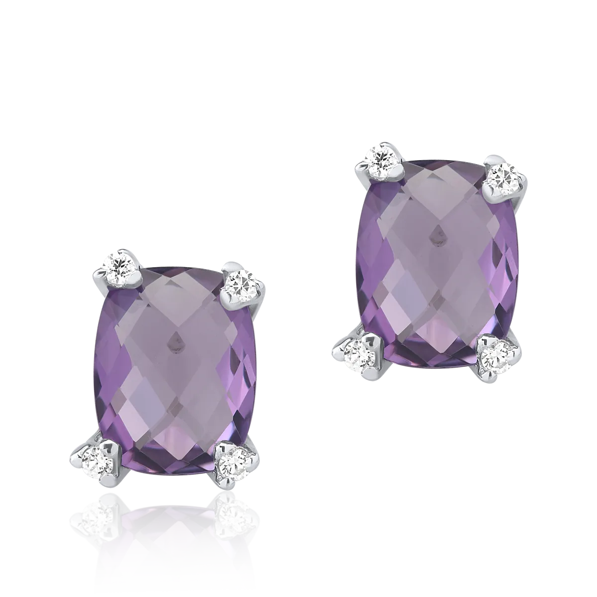 14K white gold earrings