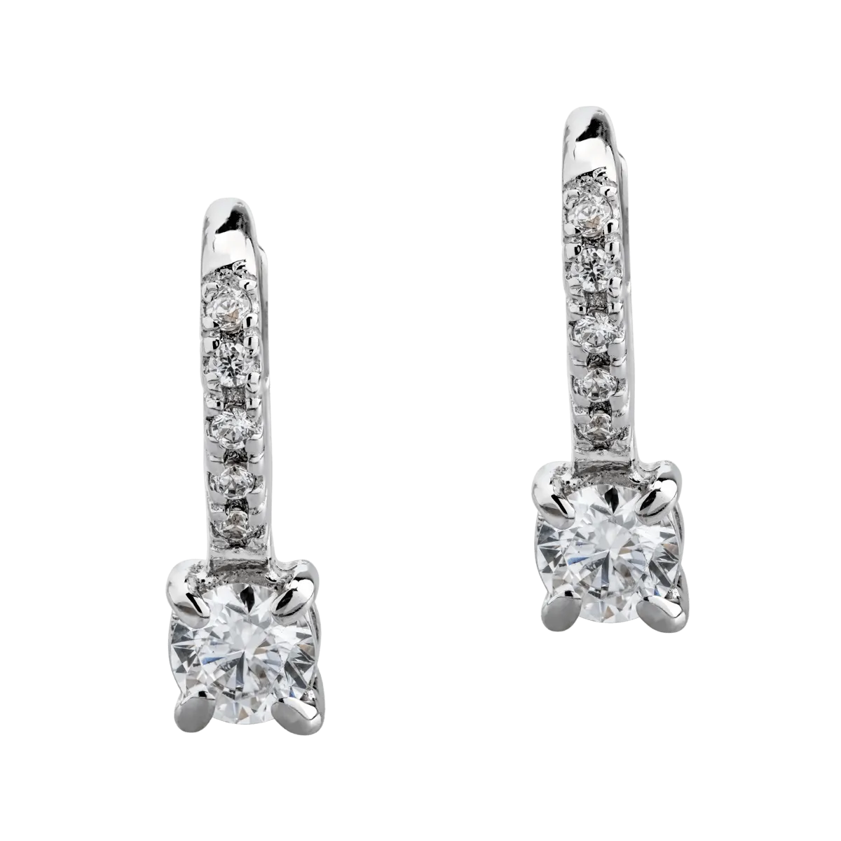 14K white gold earrings