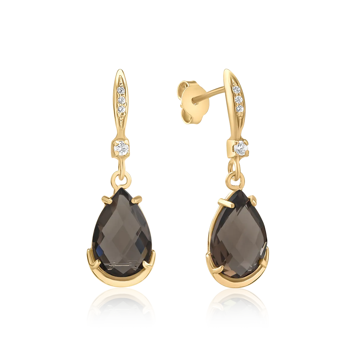 Cercei din aur galben