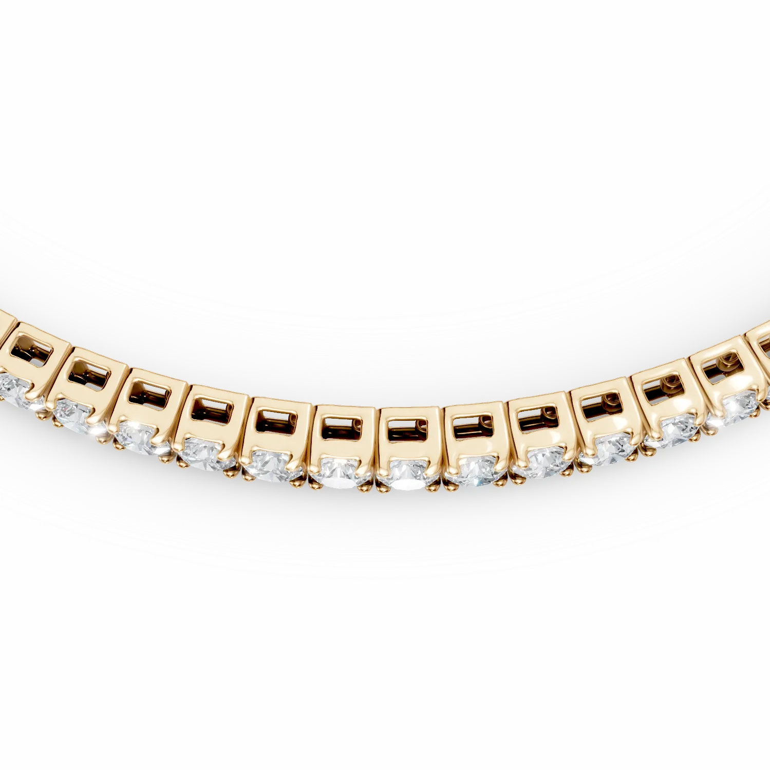 Bratara tennis din aur galben cu zirconii