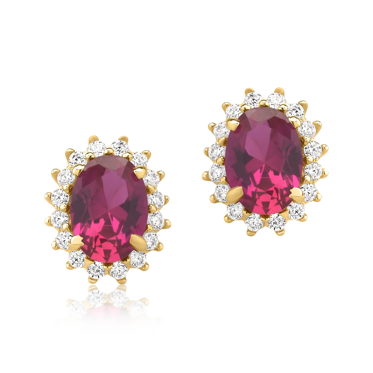 Cercei din aur galben de 14K - 1 | YEO