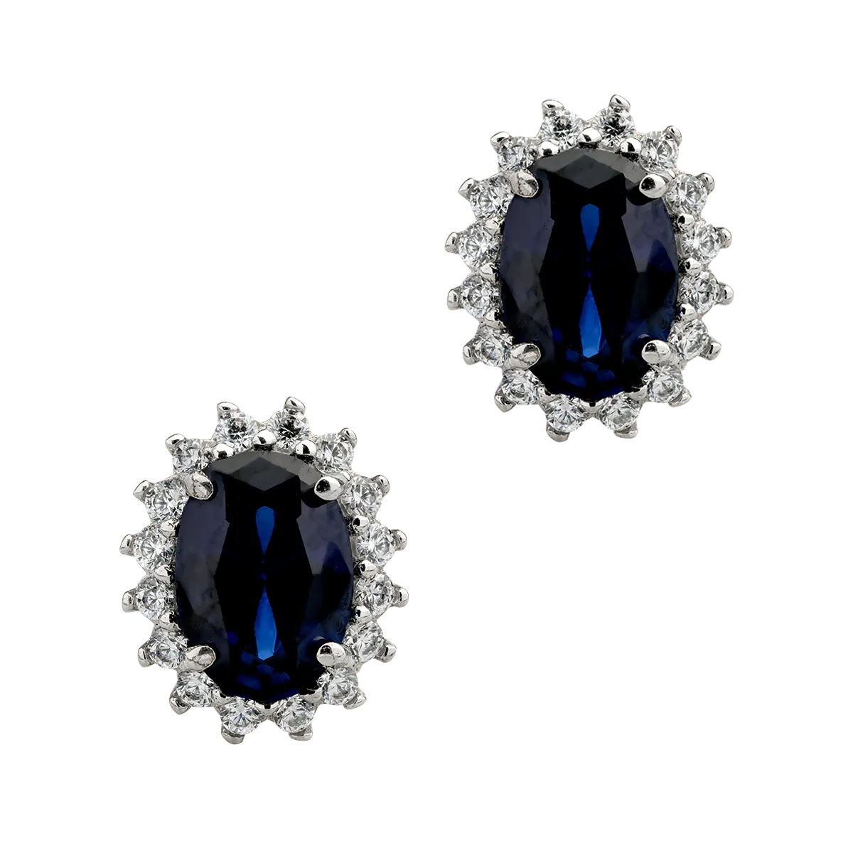 14K white gold earrings