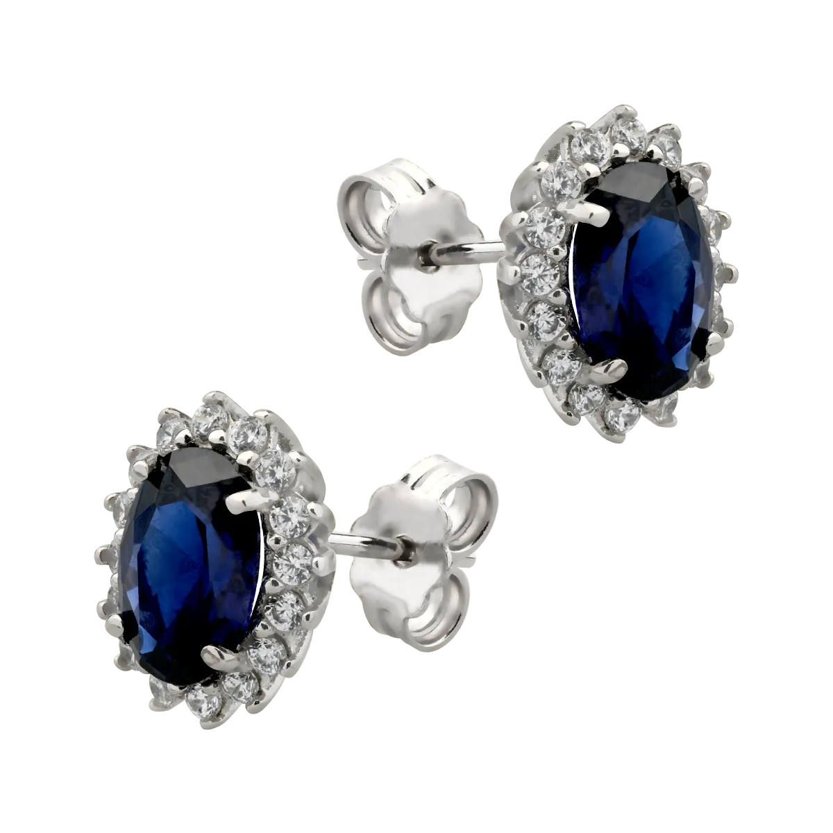 14K white gold earrings