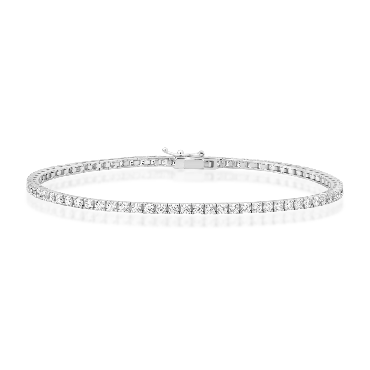 14K white gold tennis bracelet