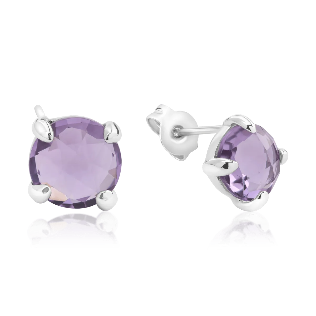 Kolczyki z białego 14K złota