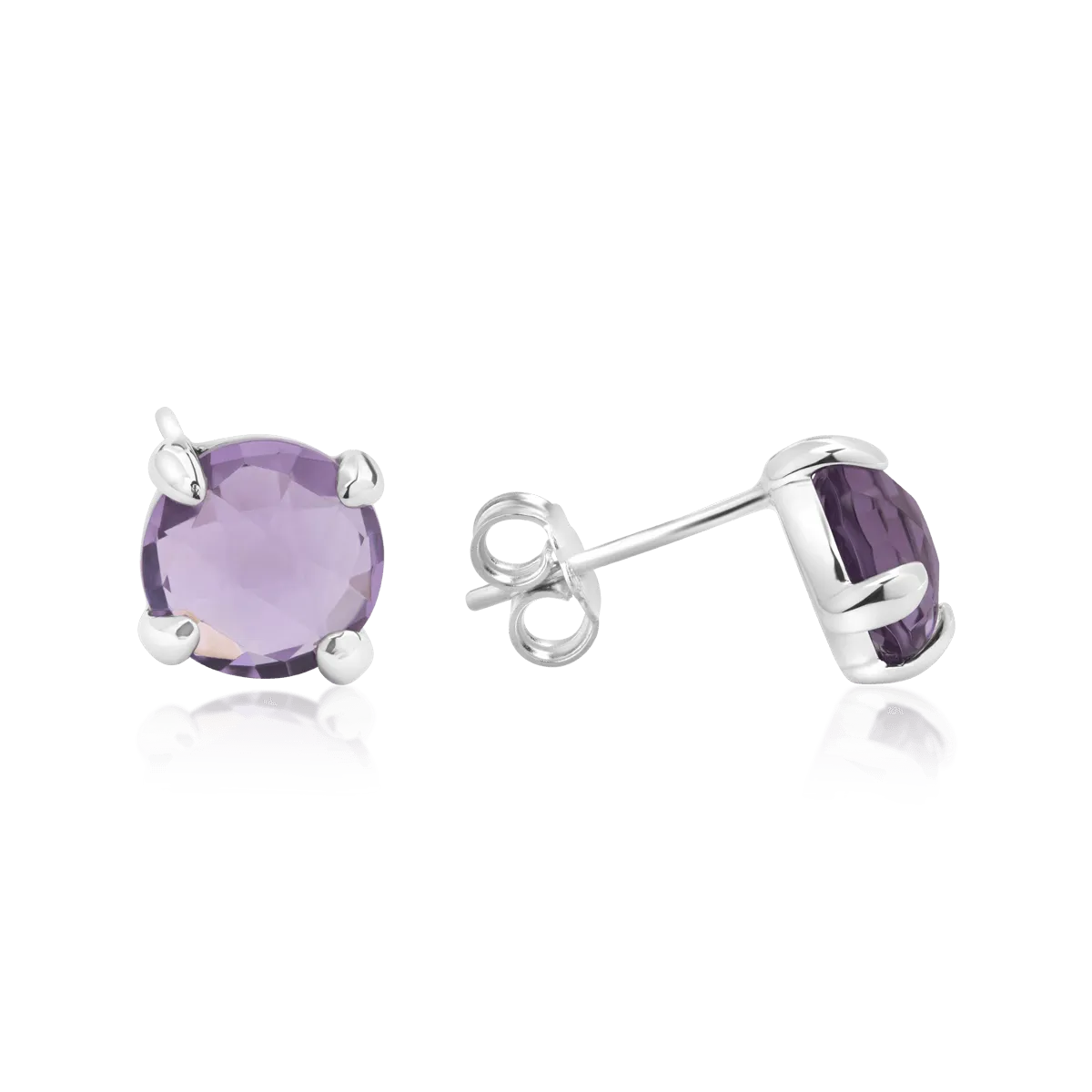 Kolczyki z białego 14K złota