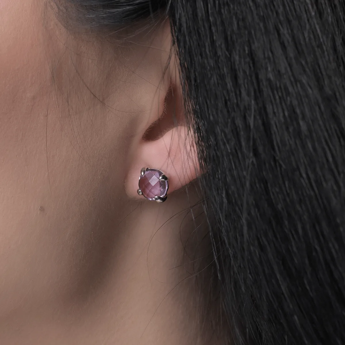 Kolczyki z białego 14K złota