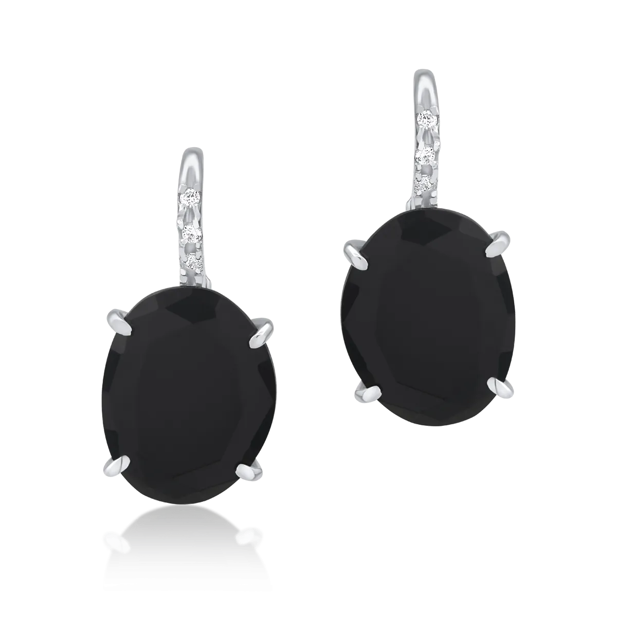 14K white gold earrings