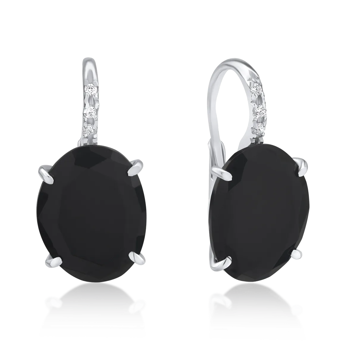 Kolczyki z białego 14K złota